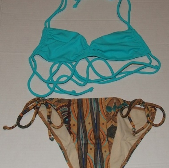 Victoria Secret Vintage Bandeau Boho String Bikini Set XS New - Picture 6 of 11